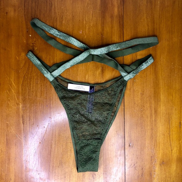 Victoria’s Secret Green Brazilian High Cut Panties - Picture 1 of 7
